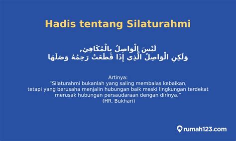 5 Hadits Tentang Silaturahmi Dan Artinya Lengkap