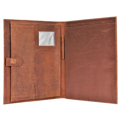 Leather Business Folio Leather Folios Retro Fashion