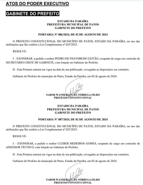 Ulisses Neto Nomeado Novo Chefe De Gabinete Da Prefeitura De Patos