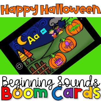 Halloween Beginning Sounds Boom Cards For Distance Learning TpT