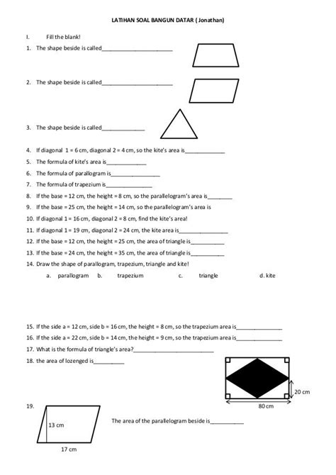 11 Matematika Sd Bangun Datar Background