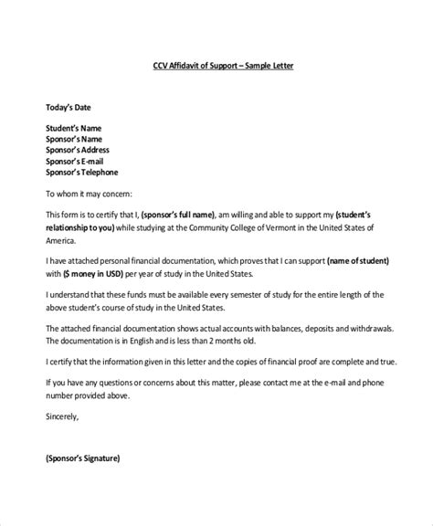 Affidavit Letter Sample Thankyou Letter