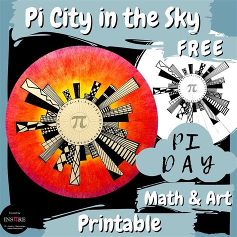 FREE Pi Day Math Art Activity Pi City In The Sky Digits Pi Skyline