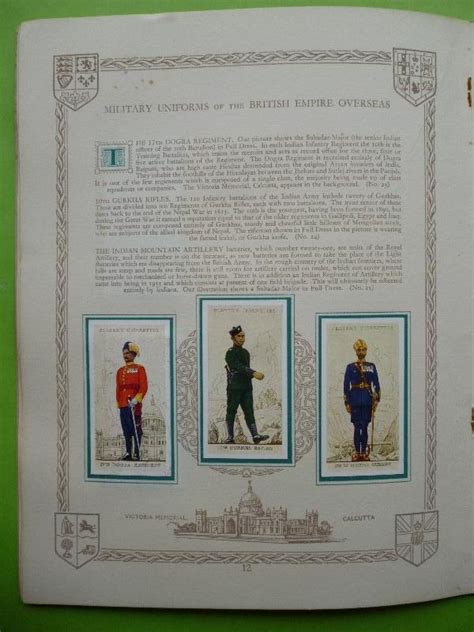 Military Uniforms Of The British Empire Overseas Cigarette Card Album