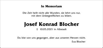 Traueranzeigen Von Josef Konrad Blocher Schwarzw Lder Bote Trauer