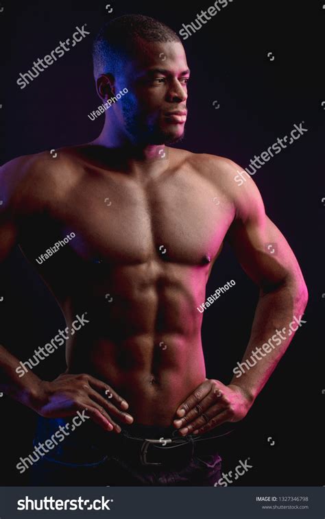 African Male Athlete Naked Torso Six Stock Photo Shutterstock
