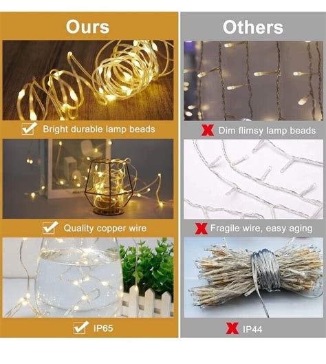 LED Solar Curtain Lights Outdoor Garden Fairy String Lights Gazebo