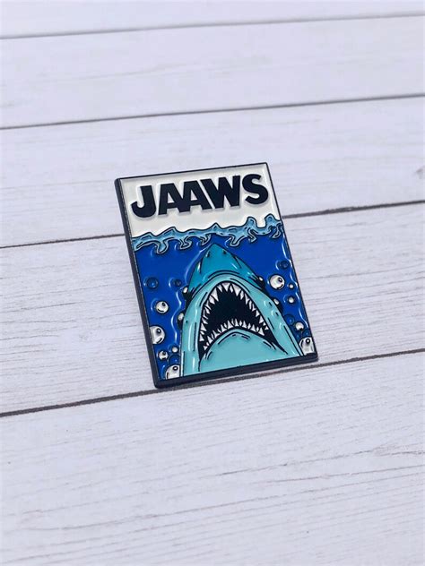 Jaws Shark Soft Enamel Pin Shark Lapel Pin Etsy