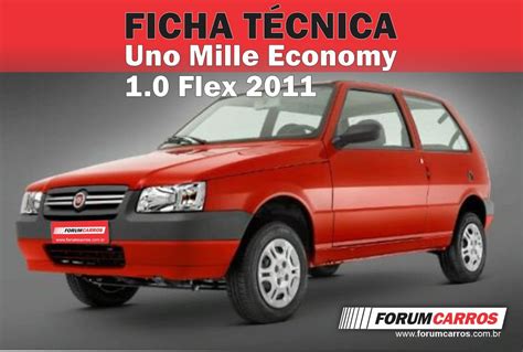 Fiat Uno Mille Economy 1 0 2011 FICHA TÉCNICA