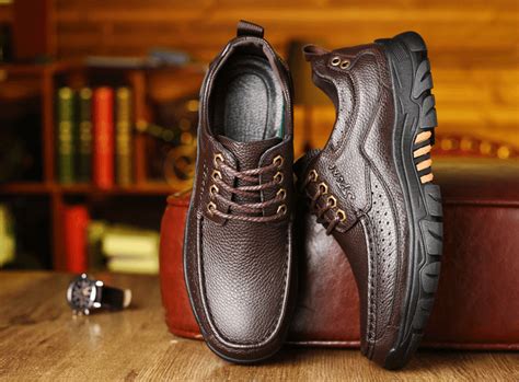 Mens Waterproof Non Slip Soft Sole Casual Genuine Leather Oxfords