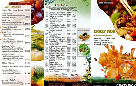 Crazy Wok Menu Menu For Crazy Wok Oakland Parkwilton Manors Miami