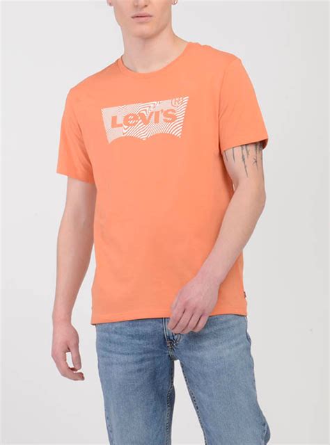 Ripley Polo Manga Corta Algod N Hombre Levi S Naranja Graphic