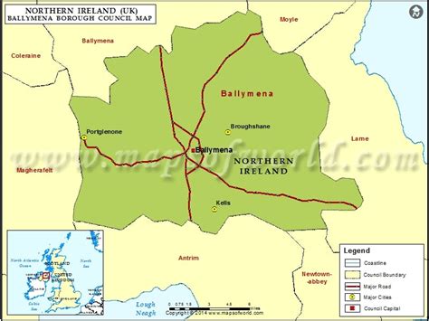 Ballymena Northern Ireland Map