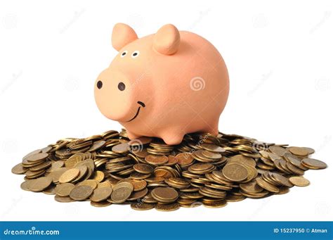 Piggy Bank And Coins Stock Photo Image 15237950