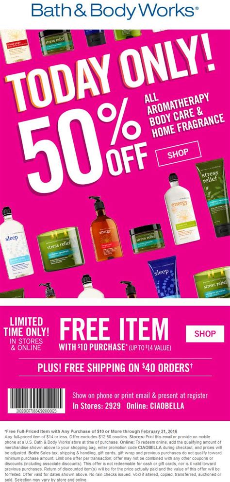 Bath And Body Works Coupons 2024 Online Store Ibby Randee