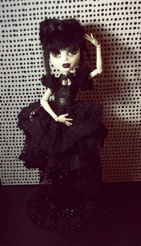 Ooak Monster High Doll Wednesday Addams 2022 Prom Repaint Etsy