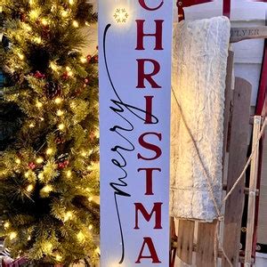 LED Lighted Merry Christmas Sign For Front Porch Merry Etsy