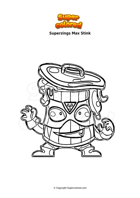 Dibujo Para Colorear Superzings Max Stink Supercolored