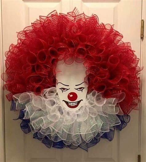 Pennywise Halloween Wreath Diy Halloween Decorations Diy