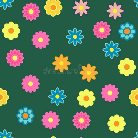 Cute Pattern In Small Flower Small Colorful Flowers White Background