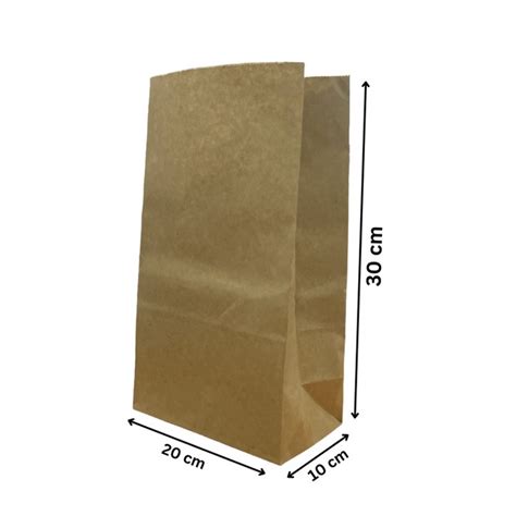 Jual SOS Bag Paper Bag Coklat Putih 50 Gr Untuk Bungkus Kantong Kertas