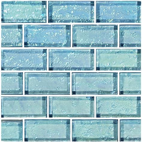 Aquamarine 1 X 2 Mosaic Tile Gg82348t9 Glass Pool Tile Aquablu