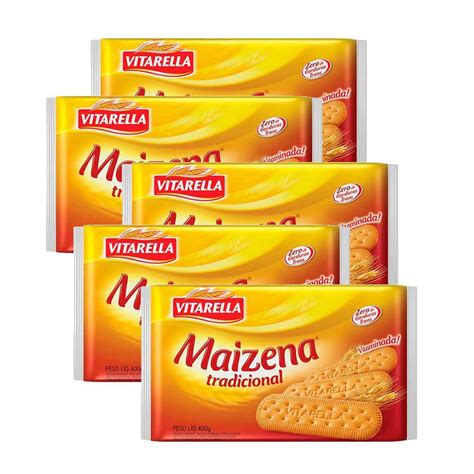 Kit 2 Pacotes Biscoito Vitarella Maizena 400G Kit 5 No Shoptime