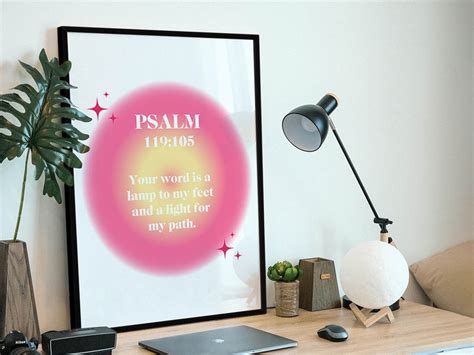 Eclectic Christian Wall Art Prints Set Of 3 Trendy Pink Gradient