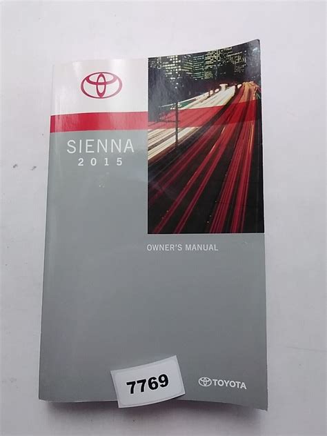 Toyota Sienna Owners Manual Ebay