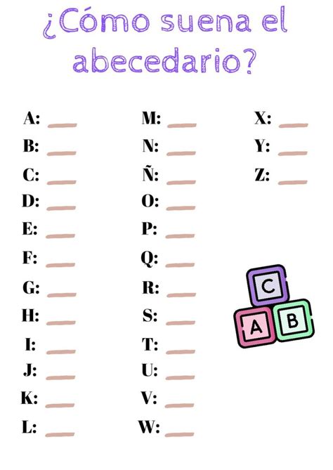 ¿cómo Suena El Abecedario Worksheet