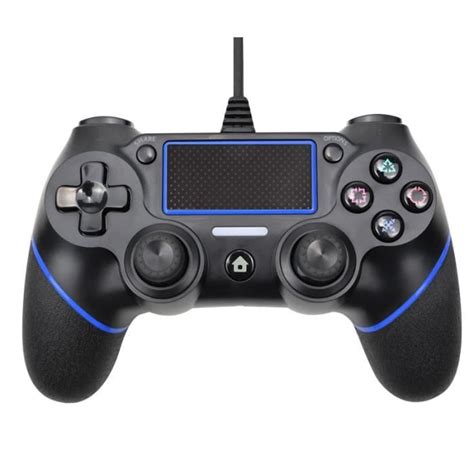 Bleu Manette De Jeu Filaire Usb Avec C Ble De M Contr Leur