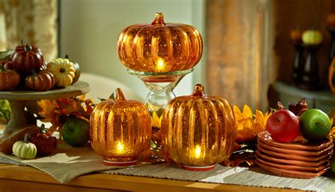 Vintage Glass Pumpkins Illuminate And Can Be Used Both Indoors Or Out