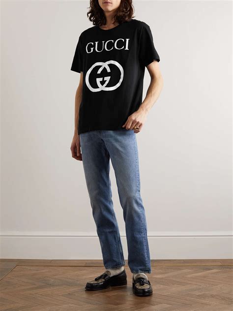 Gucci Logo Print Cotton Jersey T Shirt For Men Mr Porter