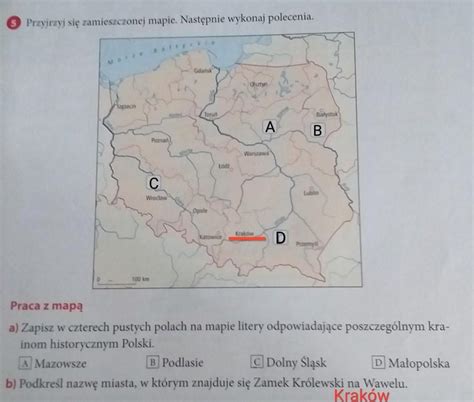 Przyjrzyj sie zamieszczonej mapie Nastepnie wykonaj polecenia Mapę