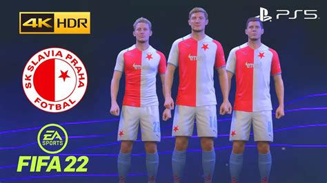 SLAVIA PRAHA PRAGUE On FIFA 22 PS5 Player Faces And Ratings 4K