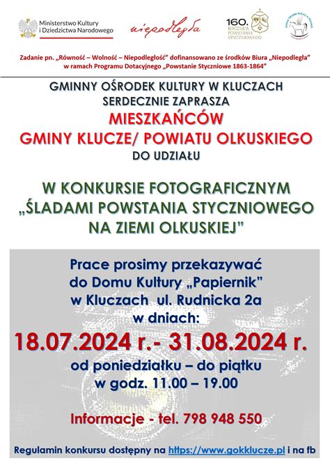 Konkurs Fotograficzny Ladami Powstania Styczniowego Na Ziemi