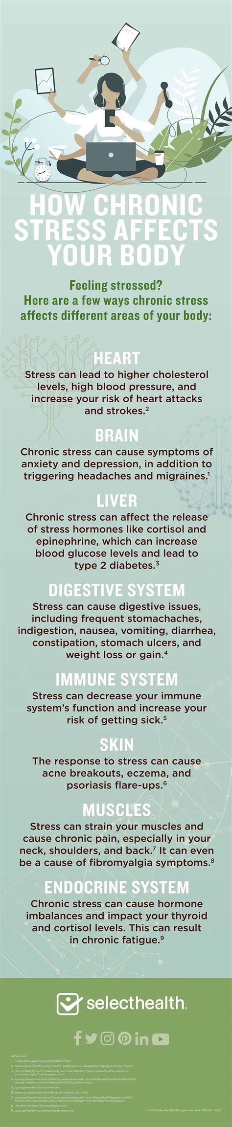 How Chronic Stress Affects Your Body Infographic