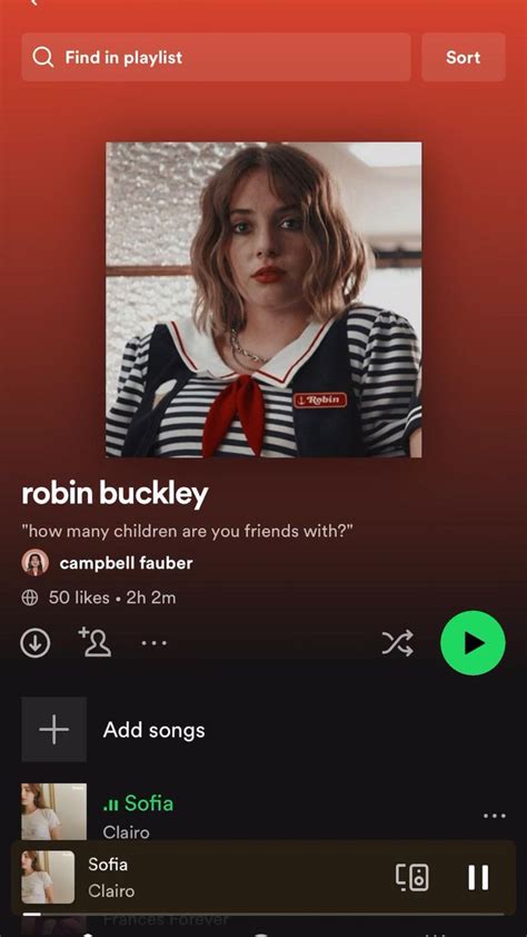 Robin Buckley A Stranger Things Character Playlist Spotify Campbell Fauber 💗🕺 Songs