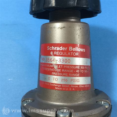 Schrader Bellows 3564 3300 Regulator 5 To 250PSIG IMS Supply