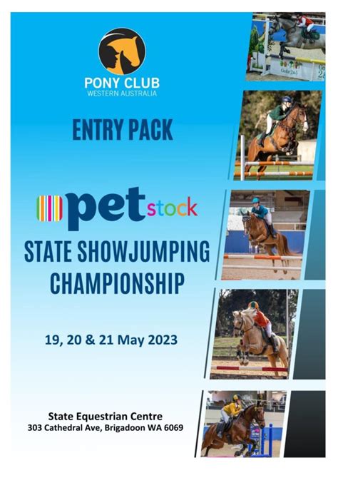 Entry Pack Pony Club Wa State Showjumping Championship V Pony