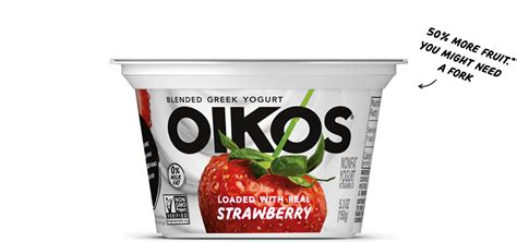 Strawberry Oikos Blended Nonfat Greek Yogurt