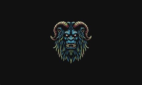 Premium Vector Head Gorilla With Horn Angry Vector Logo Design