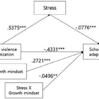 Statistical Model Of The Moderated Mediation Effect Of A Growth Mindset