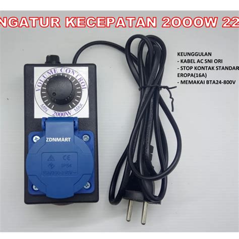 Jual Pengatur Kecepatan 2000w Dimmer Ac 2000 Watt MODUL DIMMER Kab