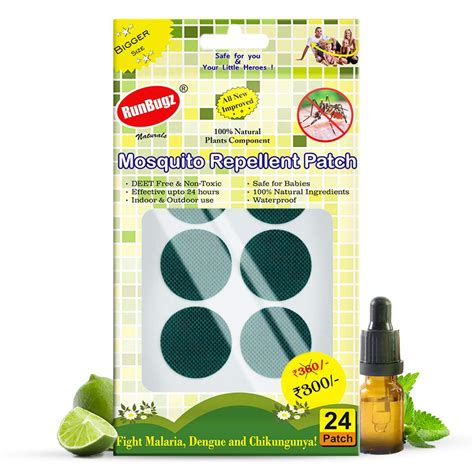 Buy Runbugz Mosquito Repellent Patches Green Anti Mosquito Patch 24 Patches Online At Low