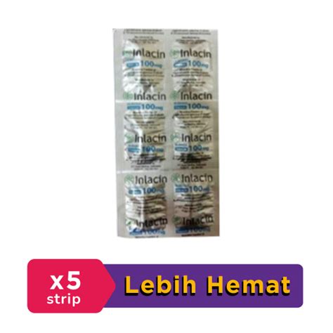 Inlacin 100 Mg 5 Strip 6 Kapsul Strip Hemat Borongan Kegunaan