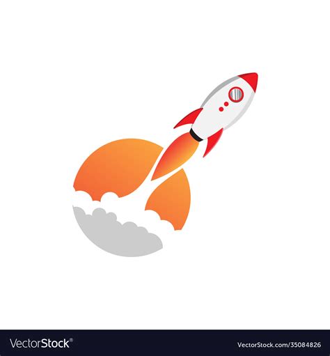 Rocket graphic design template Royalty Free Vector Image