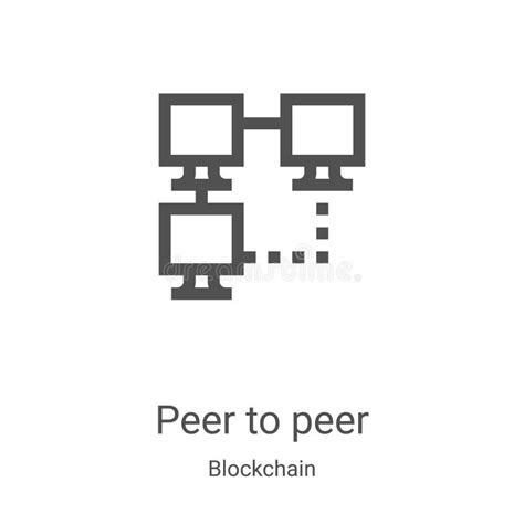 Peer To Peer Linear Icon Modern Outline Peer To Peer Logo Conce Stock