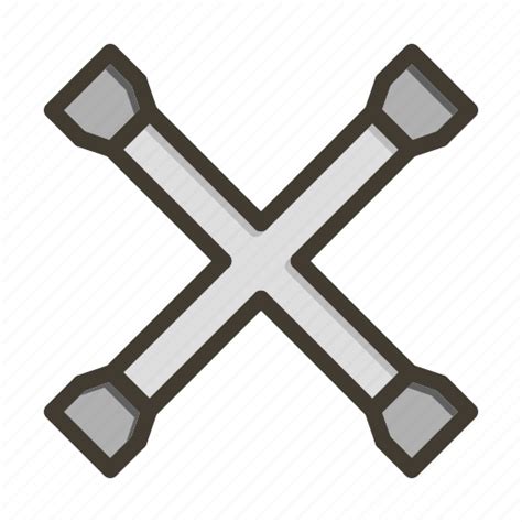 Cross wrench, wrench, cross, service, car icon - Download on Iconfinder