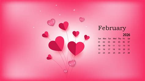 February 2026 Desktop Wallpaper Calendar - CalendarLabs